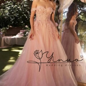 customized Classic Lace Appliques Evening Gown Romantic Sweetheart Neck Cocktail Dress Sparkly Pink A-line Long Prom Dresses Rob