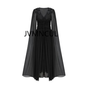 Chic Evening Cocktail Dress 2025, Fashionable and Slimming Fly Sleeve, Elegant Waist-High Long Gown in Solid Color for Women