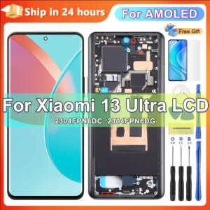 6.73″ AMOLED Mi 13 Ultra Display Screen, For Xiaomi 13 Ultra LCD Display Touch Screen With Frame Digitizer Assembly Replacemen