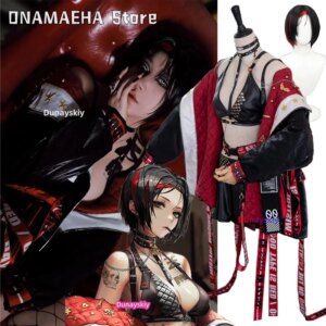 NIKKE The Goddess of Victory Crow Cosplay Costume Gothic Coat Wig Jewelry Accessory Sexy Layering Suit Anime Game Party Suit S-L