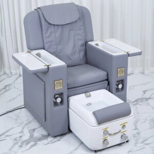 New Design Sofa Foot Spa Manicure Chair Blue Electric Massage Pedicure Spa Chair for Men With Hand Basin