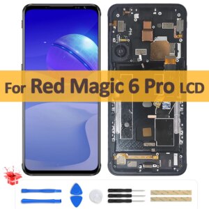 6.8″ Original LCD Display For ZTE nubia Red Magic 6 Pro 6pro NX669J-P AMOLED Panel Digitizer For Red Magic 6 NX669J Touch Screen