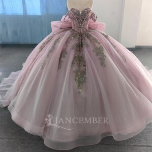 Sparkly Off The Shoulder Ball Gown Quinceanera Dresses For Girls Birthday Party Gowns Customized vestidos de 15 quinceañera