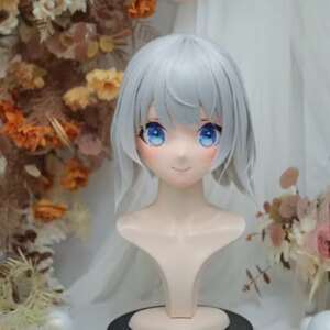 (NFD312-4)Customize Full Head With Lock Pretty Female/Girl Japanese Animego Character Kig Cosplay Kigurumi Mask Crossdress Doll