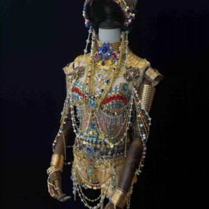 Anime Love,Death&Robots Jibaro Cosplay Costume Banshee Siren Of Myth Golden Woman Headwear Accessory Customs Halloween Party