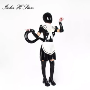 Irelia H Store Customized Latex Maid dress Cosplay Costume sexy evening party dresses jumpsuit