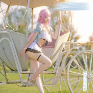 In stock! Honkai Impact3 Elysia Costume pretty Swimsuit for Cos Pink Miss Summer Fairy Cosplay sexy women Swimwear F