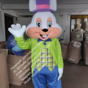 New Adult Hot Sale Foam Easter Bunny Cartoon Mascot Costume Plush Christmas Fancy Dress Halloween Mascot Costume