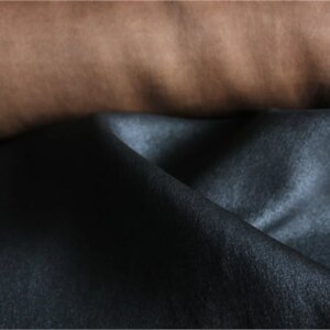 28momme Black and yellow double-sided wide weight full silk satin gauze fabric clothing