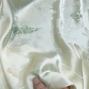New Chinese tie-dye style 20momme silk jacquard fabric 114cm wide shirt t dress