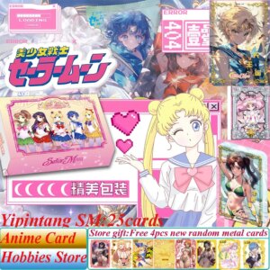 New Yipintang Sailor Moon Commemorative Cards Anime Character Fantasy Magic Quicksand Grating Badge Metal Diamond Crystal Cards