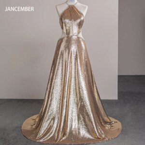 Pink Chiffon Shining Brightly Evening Gown Lace Crystal A-line Party Dress Sexy Halter Formal Dress Prom Gowns robes de soirée