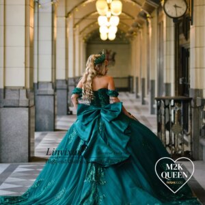 Mexican Ball Gown Quinceanera Dress With Appliques Lace Sequin Sweet 16 Gown Princess Birthday Ball Gown Vestidos De 15 XV Años