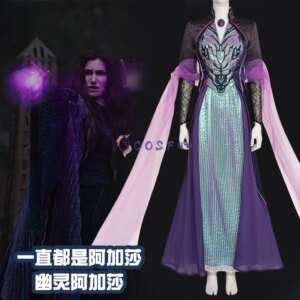 Ghost Agatha Costume Agatha All Along Cosplay Movie Suits Party Role Play Outfits Halloween Dress Uniform COSFun Cos