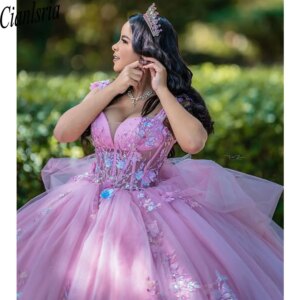 2025 Quinceanera Dresses Luxury Pearls Beading Appliques Vestidos De 15 Anos Birthday Party Princess