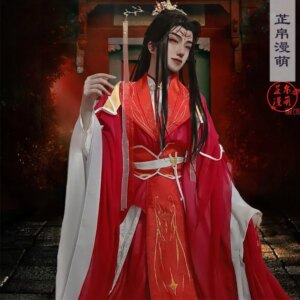 Anime Heaven Official’s Blessing Xie Lian Cosplay Ancient-Costume Men Women Girls Red Bride Wedding Dress Han Chinese Clothing