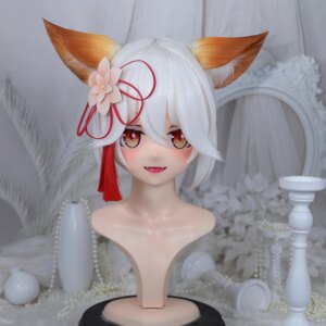 Customize Character Female/Girl Resin Kig Full Head With Lock Anime Cosplay Japanese Anime Kigurumi Mask