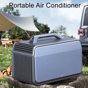 Outdoor Air Conditioner Small 1 HP Cooling and Heating Home Mobile Drain Free AC DC Car Portable Air Conditioner