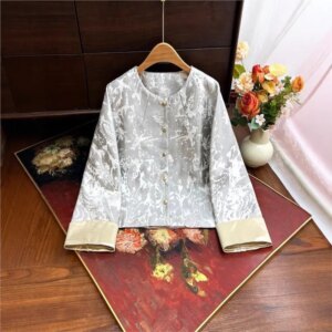 New Chinese coat jacquard feminine style foreign top