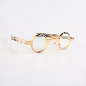 Eyeglass Frames Unique Round Vintage Retro Handmade Black Honey Prescription Man Glasses Frames Myopia Optical Lenses Eyeglasses