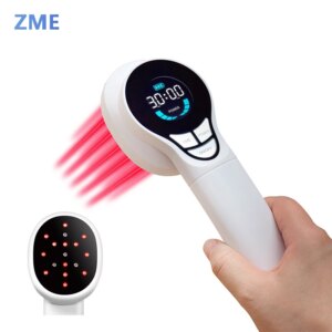 ZME Body Pain Laser Therapy Device 4x808nm Lllt Physiotherapy Equipment for Knee Pain Relief Arthritis Frozen Shoulder Pet Pain