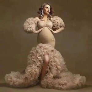 Maternity Maxi Dresses for Photography Photographie de vêtements de materni baby shower فساتين حوامل vestidos para embarazadas