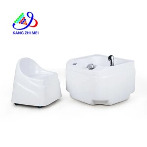 Kangmei Wholesale beutySalon Equipment Portable Foot Spa Ceramic Pedicure Sink Tub With Wheels