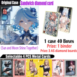 New Goddess Normal Size Diamond Card ” Sun and Moon Shine Together ” Waifu Card Hobby Genshin CCG Card Doujin Toys Board Gifts