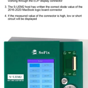 S-UEM2 /Mac USBC & EDP Meter/ Detector for EDP Connector of MacBook Logic Board/Macbook Screen test box