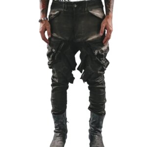 Multi-pocket high-density Elastic Fabric Oil Stain Cold Dyed Old Classic Pants Man