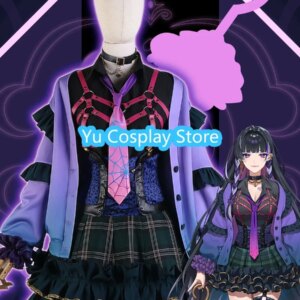 Yu-Cosplay XSOLEIL Vtuber Meloco Kyoran Cosplay Costume Women Cute Party Dress Anime Clothing Halloween Uniforms Custom Made