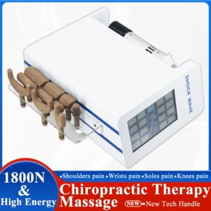 1800N Electric Corrective Gun Massage Tool 10 Heads Spine Chiropractic Adjustable Waist Relaxation Newest Touch Screen Massager