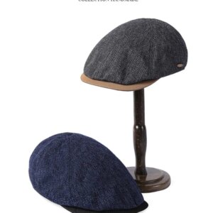 Designer’s new high quality tweed textured cap circumference forward