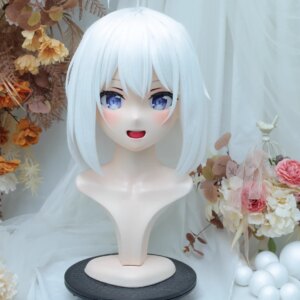 (NFD-14-3)Customize Full Head With Lock Crossdress Doll Female/Girl Japanese Anime Cartoon Character Kig Cosplay Kigurumi Mask