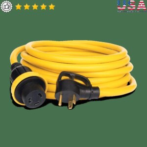 30ft 30Amp RV Power Cord Heavy Duty Generator Cable Waterproof Locking Connector Outdoor Use