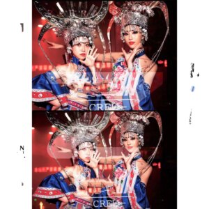 Ethnic Miao YiYao sexy belly pocket nightclub bar GOGO costume