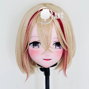 (AL105)Customize Character Crossdressing Female/Girl Resin Full/Half Head With Lock Anime Cosplay Japanese Animego Kigurumi Mask