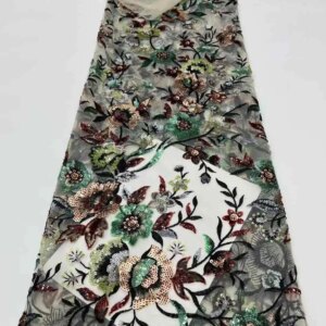 New Design African Tulle Lace Fabric 2025 High Quality French Sequins Lace Fabric Wedding Nigerian Lace Fabrics 5 Yards Sewing