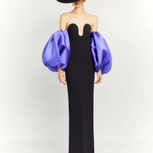 Vintage Black Stretchy Evening Dresses Dress With Dramatic Sleeves Sweetheart Sheath Long Prom Gowns Detachable Sleeves