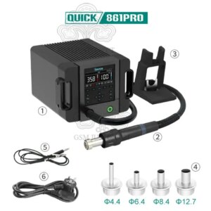Sunshine QUICK 861PRO Smart Hot Air Desoldering Staction For Mobile Phone Motherboard Ic Chip Level PCBA Repair Station