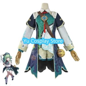 Yu-Cosplay HuoHuo Cosplay Costume Game Genshin Impact Cosplay Dress Women Cute Party Suit Halloween Uniforms Anime Clothing