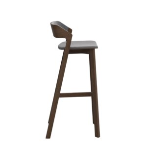 High Quality Durable Solid Teak Wood Indoor Outdoor Patio High Bar Stool Chair Waterproof Cushion Origin Indonesia