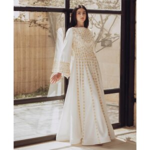 Contessa Dubai Customized Beige O-Neck A-line Prom Dresses Floor-length Long Sleeve فساتين سهرة Elegant vestidos de fiesta 2025