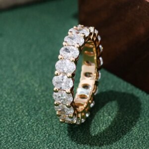 Provence Engagement Rings 10K14K18KGold DEF/VS Lab Grown Diamonds Rings for Women full band Classic Finger Personalized Custom