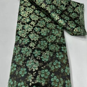 Kalume African Brocade Lace Fabric 2024 High Quality Latest Design Nigerian Gild Jacquard Lace Fabric for Evening Party