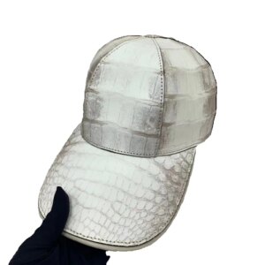 Authentic Real True Crocodile Skin Men’s Casual Chic Baseball Cap Genuine Alligator Leather Male Adjustable Hip-hop Snapback Hat
