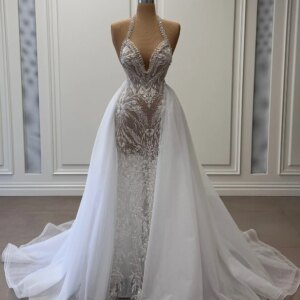 DMDRS Halter Evening Dress 2025 Removable Skirt Party Gown Classic A-line Applique Floor-Length Party Dresses rochii luxury