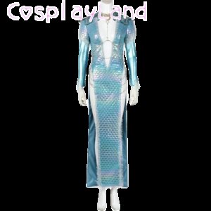 Baldur Wavemother’s Robe Disguise Cosplay Costume Sexy Blue Long Fish Scale Dress Halloween Suit Comic Con Wavemother Outfit
