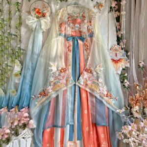 New Ancient Chinese Clothing Women’s Cheko Skirt Machine Embroidery Improved Han Yuan Su Spring and Summer Style