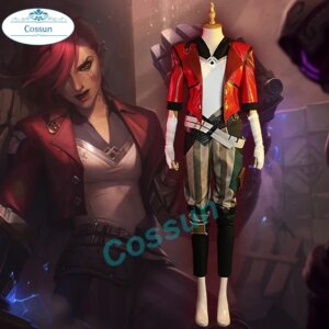COSSUN Anime Cosplays LOL The Piltover Enforcer Violet Cosplay Costume Halloween Costumes For Women XS-XXL
